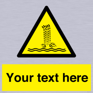 Custom warning artificial waterfall